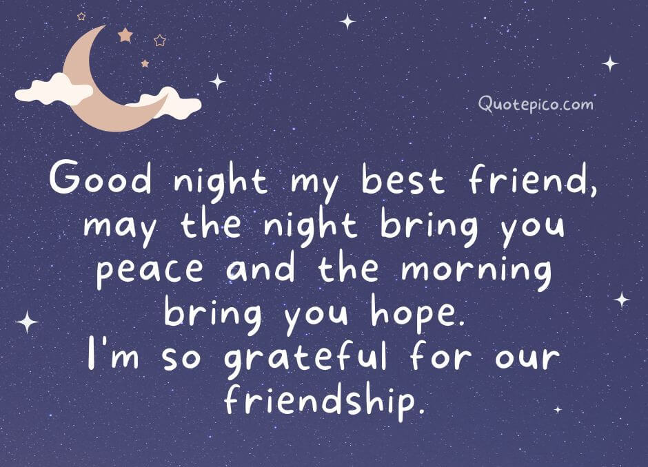 best friend good night message