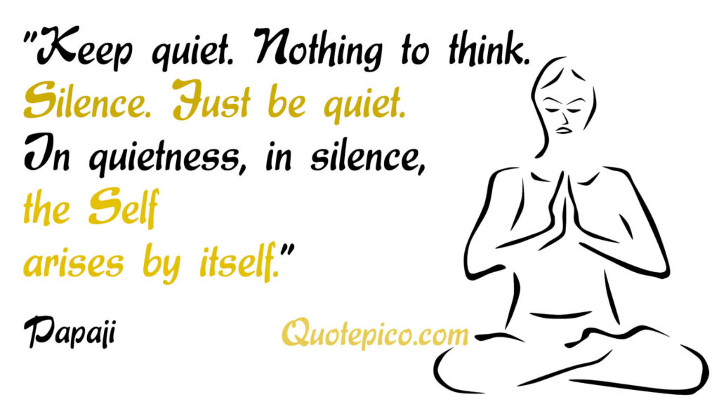 papaji quote on silence and self