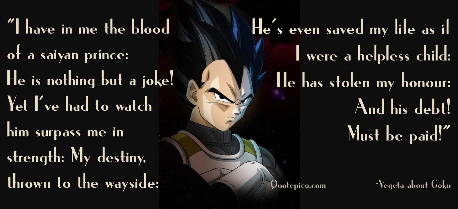 15 Vegeta Quotes to Goku (Kakarot) in DragonBall